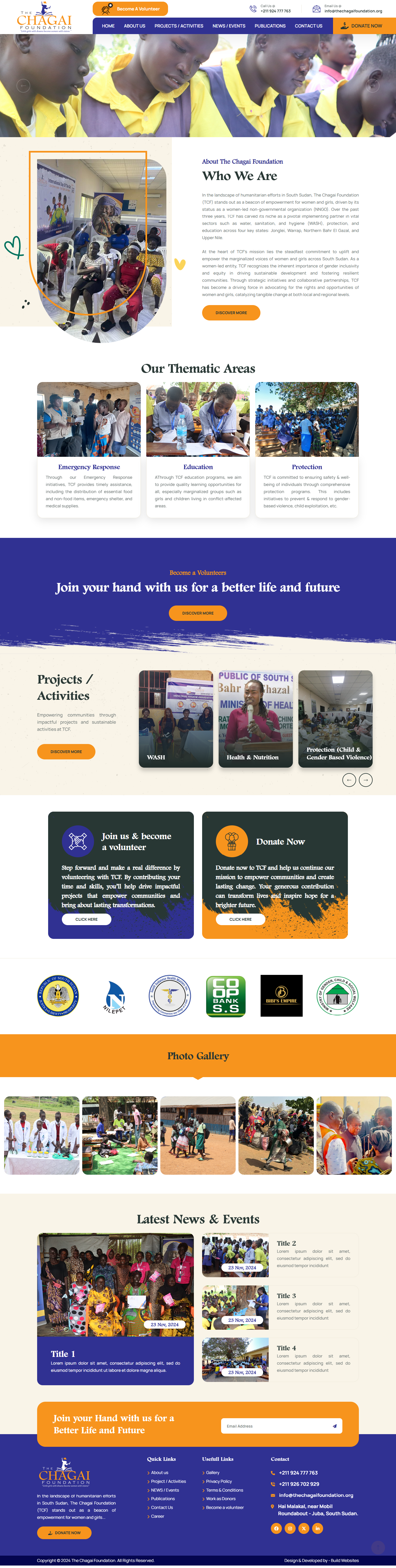 The Chagai Foundation NGO Website Preview